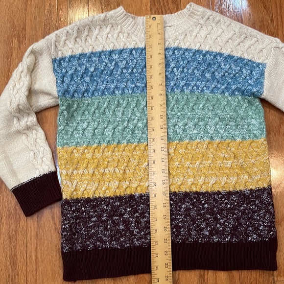 Woman’s Petite Medium Sweater Striped St Johns Bay - Picture 7 of 9